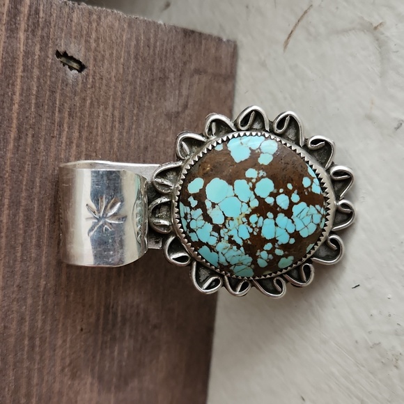 Stunning NWOT Native American Navajo Turquoise & Sterling Large Pendant 🩵🤎 - Picture 10 of 11